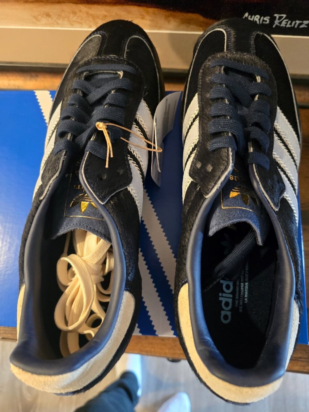 Adidas Samba Pony Hair Night Indigo JS3934 Shoes Mens US Size 10 NEW - Picture 8 of 15